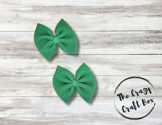 Green Hair Bows