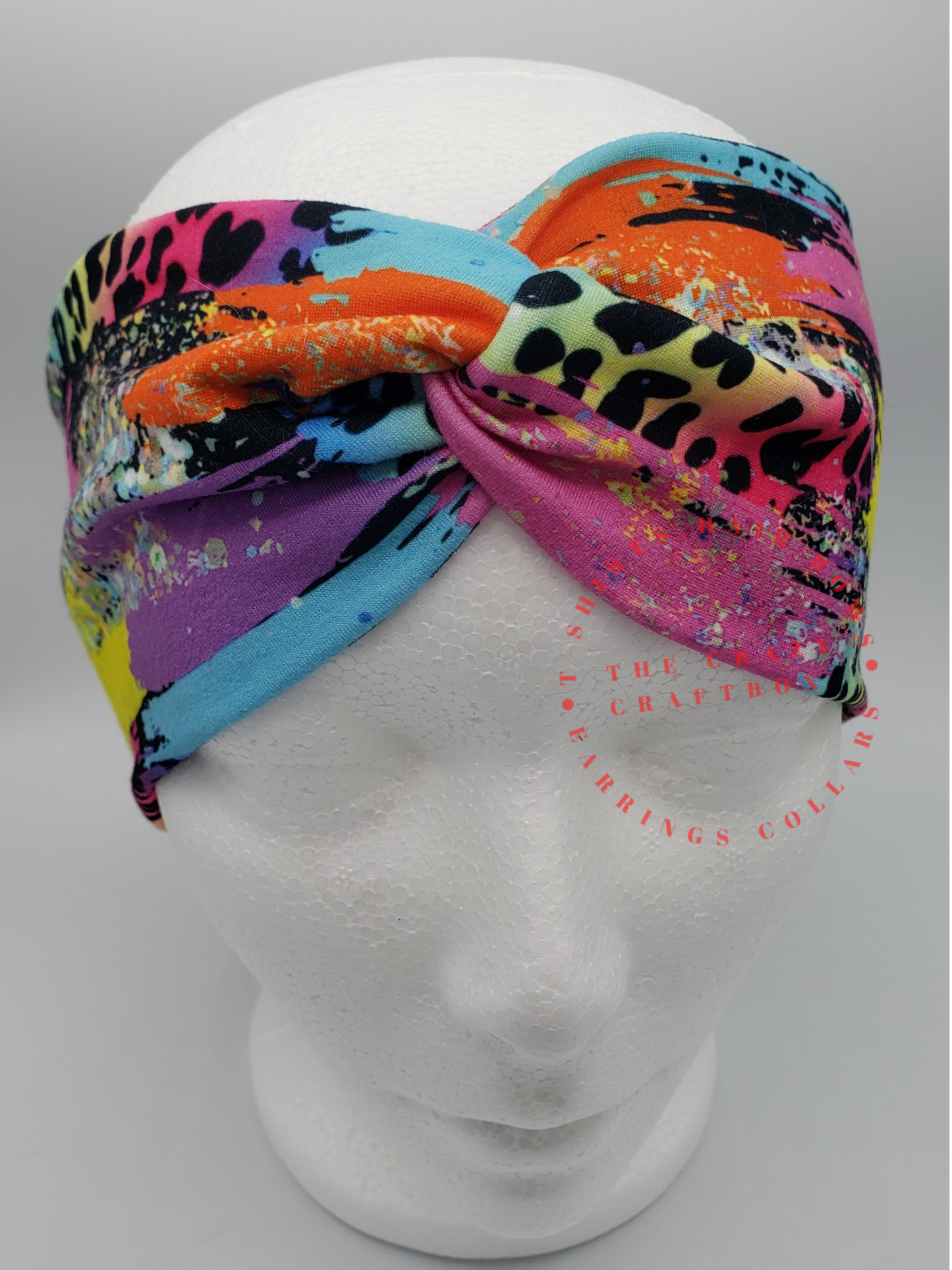 Leopard Paint Stripe headband