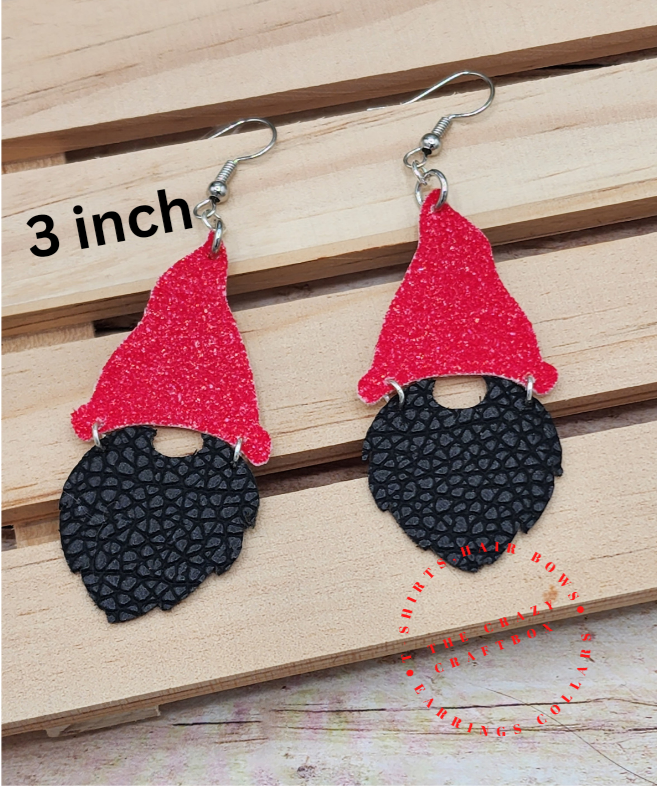 Red & Black Gnome Earrings