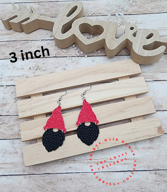 Red & Black Gnome Earrings