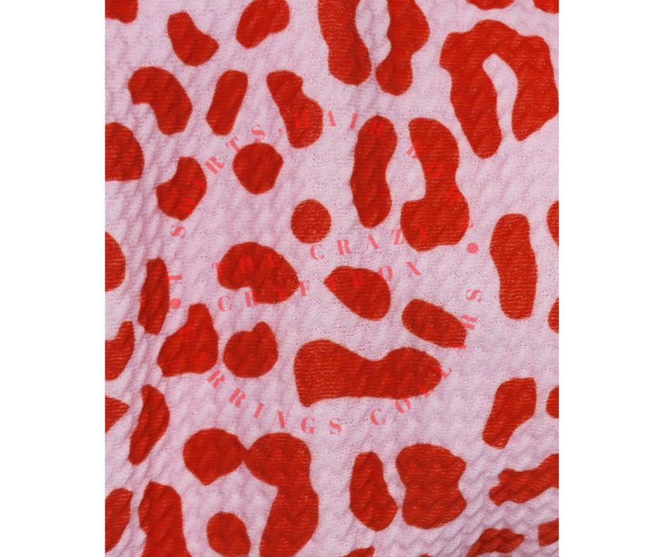 Pink & Red Cow Print